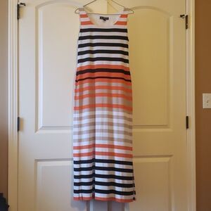 Jessica Howard Womens Striped Maxi Dress Sz M‎